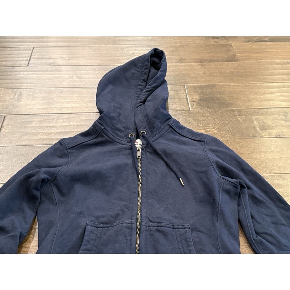 American Giant Womens Navy Full Zip Hooded Sweatshirt XS 100% Cotton Made In USA - Picture 4 of 10